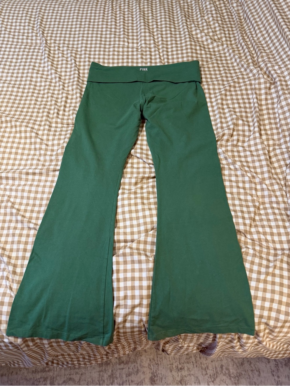 PINK Green Wide Leg Pants Size XL Like New
